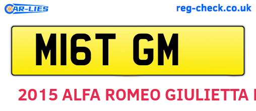 M16TGM are the vehicle registration plates.