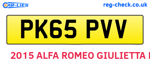 PK65PVV are the vehicle registration plates.