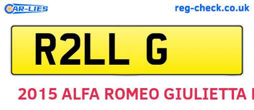 R2LLG are the vehicle registration plates.