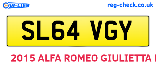 SL64VGY are the vehicle registration plates.
