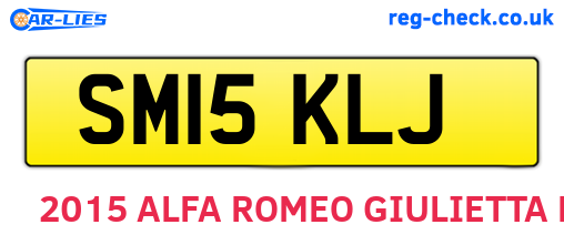 SM15KLJ are the vehicle registration plates.