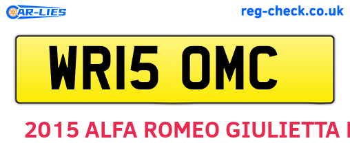 WR15OMC are the vehicle registration plates.