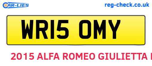 WR15OMY are the vehicle registration plates.