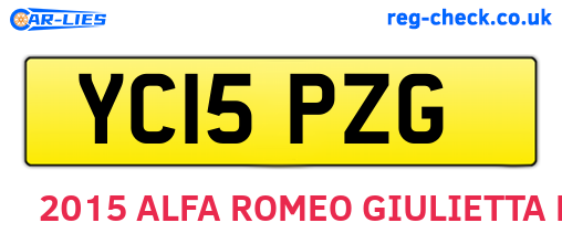 YC15PZG are the vehicle registration plates.