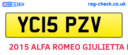 YC15PZV are the vehicle registration plates.