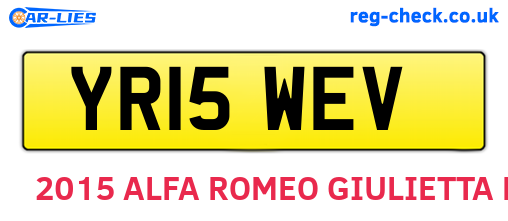 YR15WEV are the vehicle registration plates.