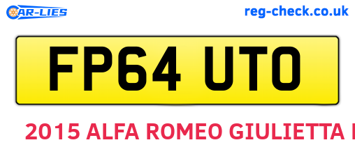 FP64UTO are the vehicle registration plates.