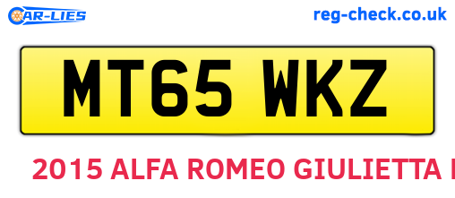 MT65WKZ are the vehicle registration plates.