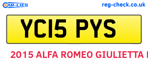 YC15PYS are the vehicle registration plates.