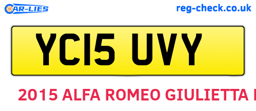 YC15UVY are the vehicle registration plates.