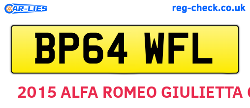 BP64WFL are the vehicle registration plates.