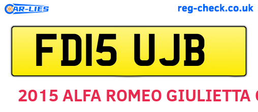 FD15UJB are the vehicle registration plates.
