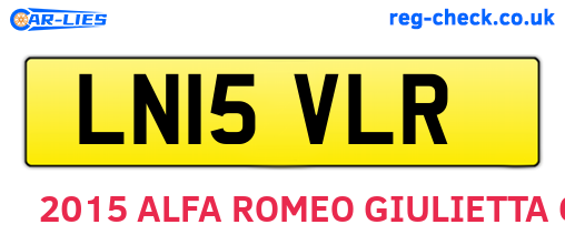 LN15VLR are the vehicle registration plates.