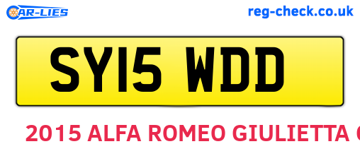 SY15WDD are the vehicle registration plates.