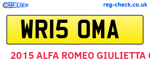 WR15OMA are the vehicle registration plates.