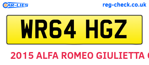 WR64HGZ are the vehicle registration plates.