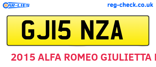 GJ15NZA are the vehicle registration plates.
