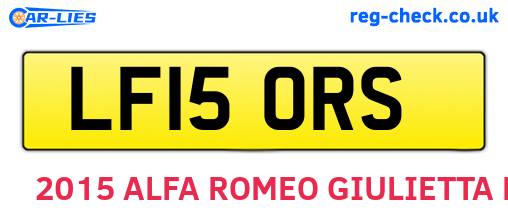 LF15ORS are the vehicle registration plates.