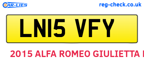 LN15VFY are the vehicle registration plates.