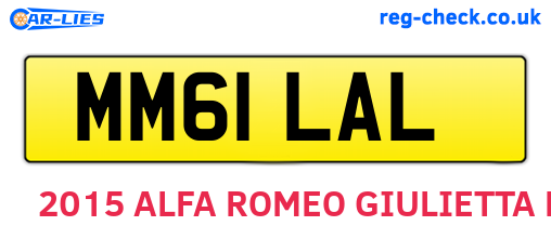 MM61LAL are the vehicle registration plates.