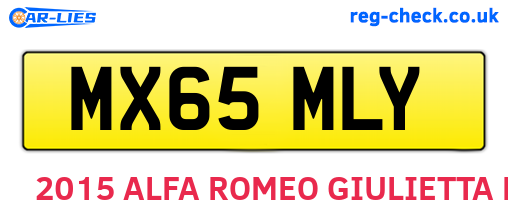 MX65MLY are the vehicle registration plates.