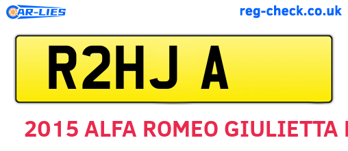 R2HJA are the vehicle registration plates.