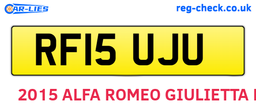 RF15UJU are the vehicle registration plates.