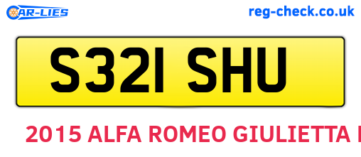 S321SHU are the vehicle registration plates.