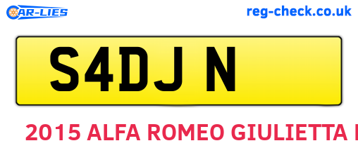 S4DJN are the vehicle registration plates.