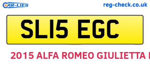 SL15EGC are the vehicle registration plates.