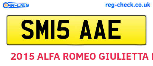 SM15AAE are the vehicle registration plates.