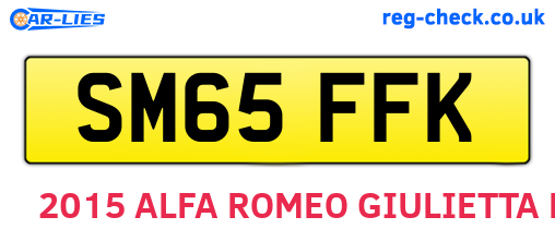 SM65FFK are the vehicle registration plates.