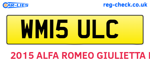 WM15ULC are the vehicle registration plates.
