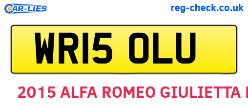 WR15OLU are the vehicle registration plates.