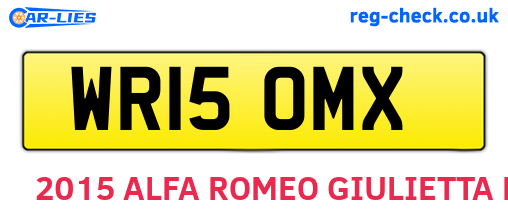 WR15OMX are the vehicle registration plates.