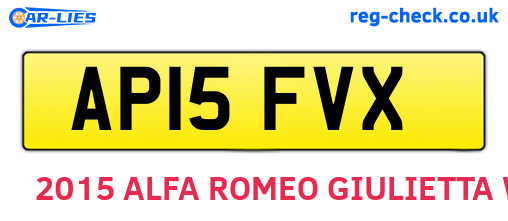 AP15FVX are the vehicle registration plates.