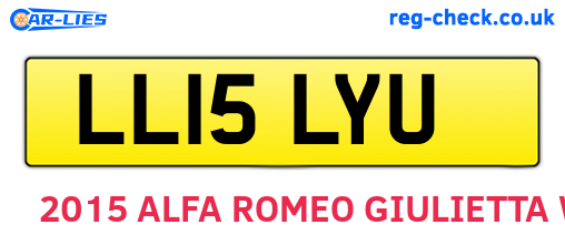 LL15LYU are the vehicle registration plates.
