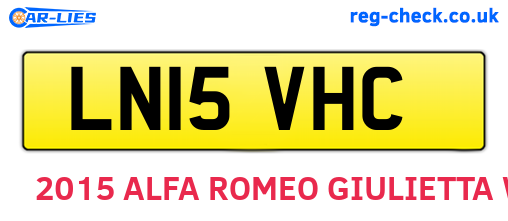 LN15VHC are the vehicle registration plates.