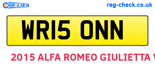 WR15ONN are the vehicle registration plates.