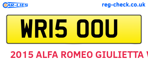 WR15OOU are the vehicle registration plates.