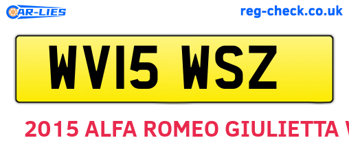 WV15WSZ are the vehicle registration plates.