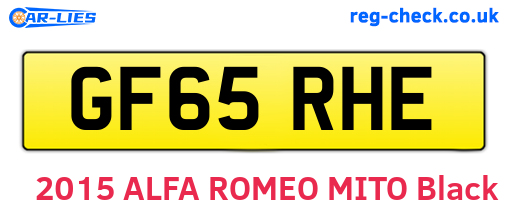 GF65RHE are the vehicle registration plates.