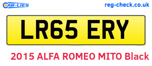 LR65ERY are the vehicle registration plates.