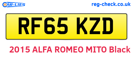 RF65KZD are the vehicle registration plates.