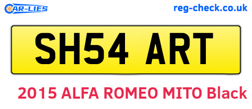 SH54ART are the vehicle registration plates.