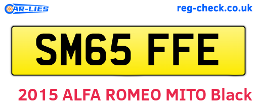 SM65FFE are the vehicle registration plates.