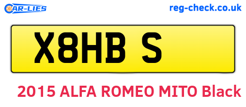 X8HBS are the vehicle registration plates.