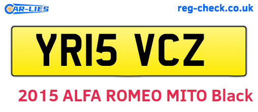 YR15VCZ are the vehicle registration plates.