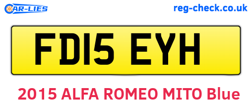 FD15EYH are the vehicle registration plates.