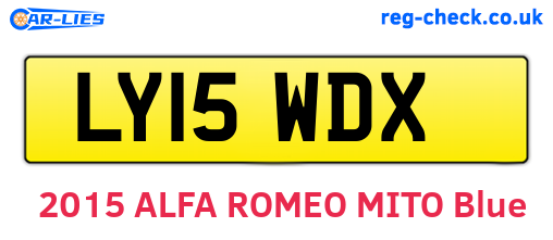 LY15WDX are the vehicle registration plates.